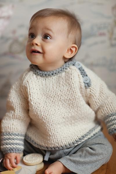 Knitting Pattern for Quick Baby Pullover