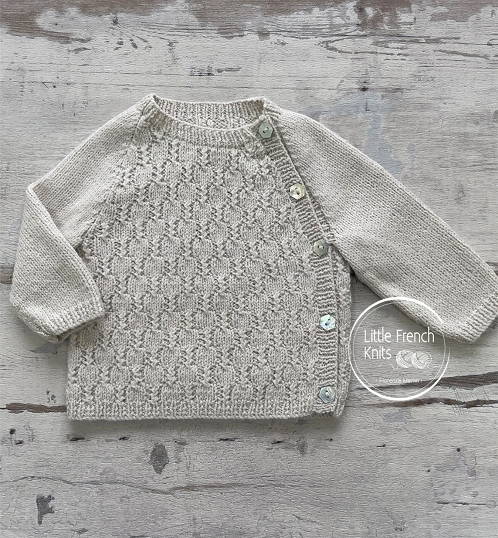 Knitting Pattern for Berlingot Baby Cardigan
