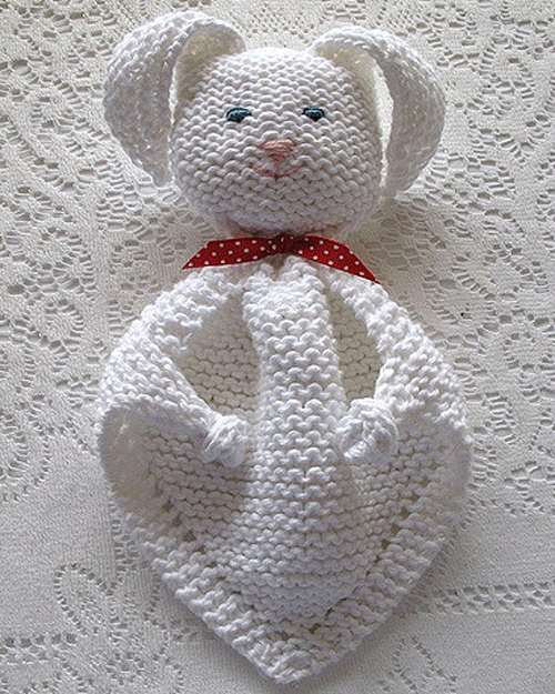 Free Knitting Pattern for Bunny Blanket Buddy