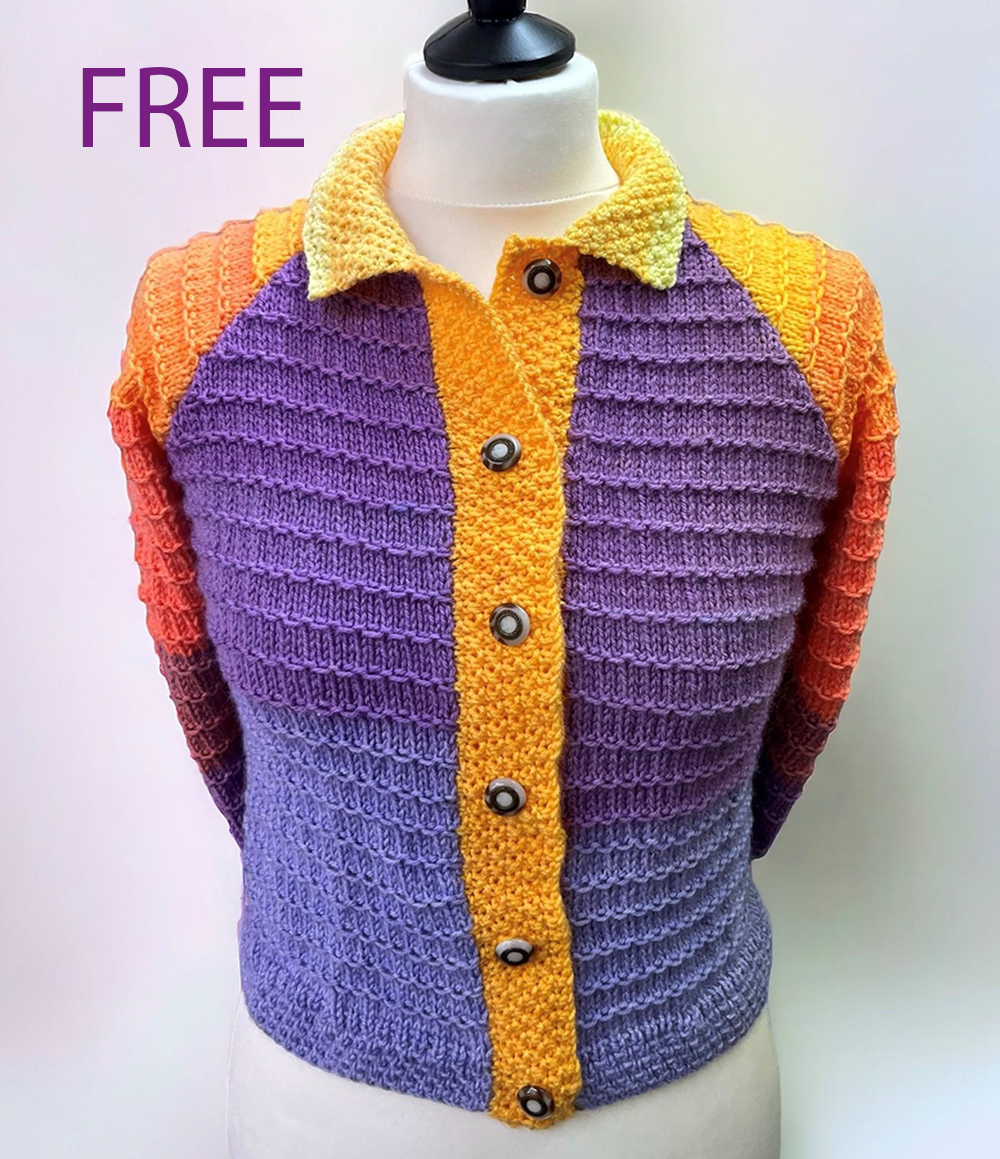 Free Summertime Cardigan CY1821 Knitting Pattern