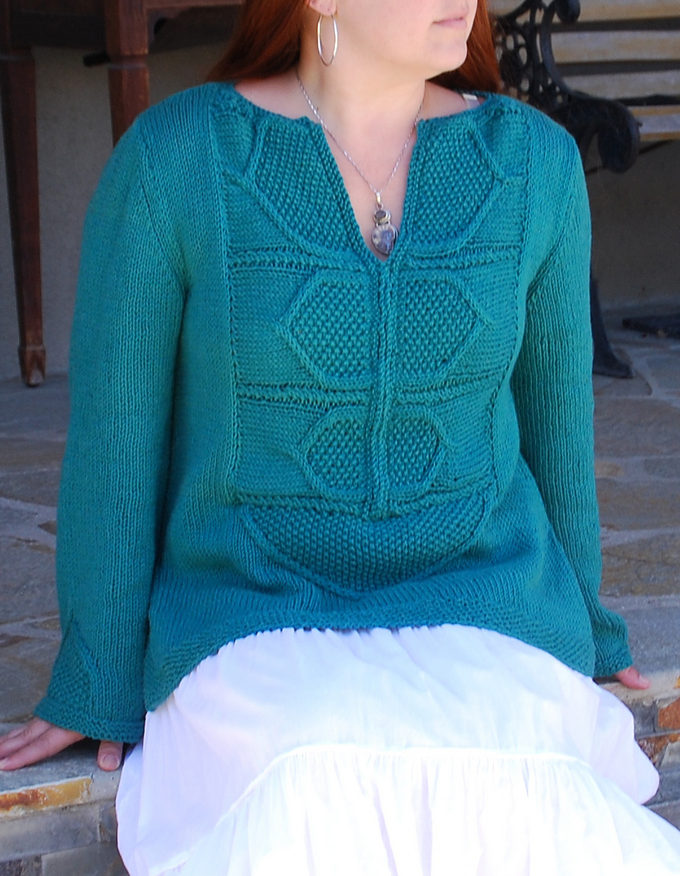 Knitting Pattern for Caftan Pullover