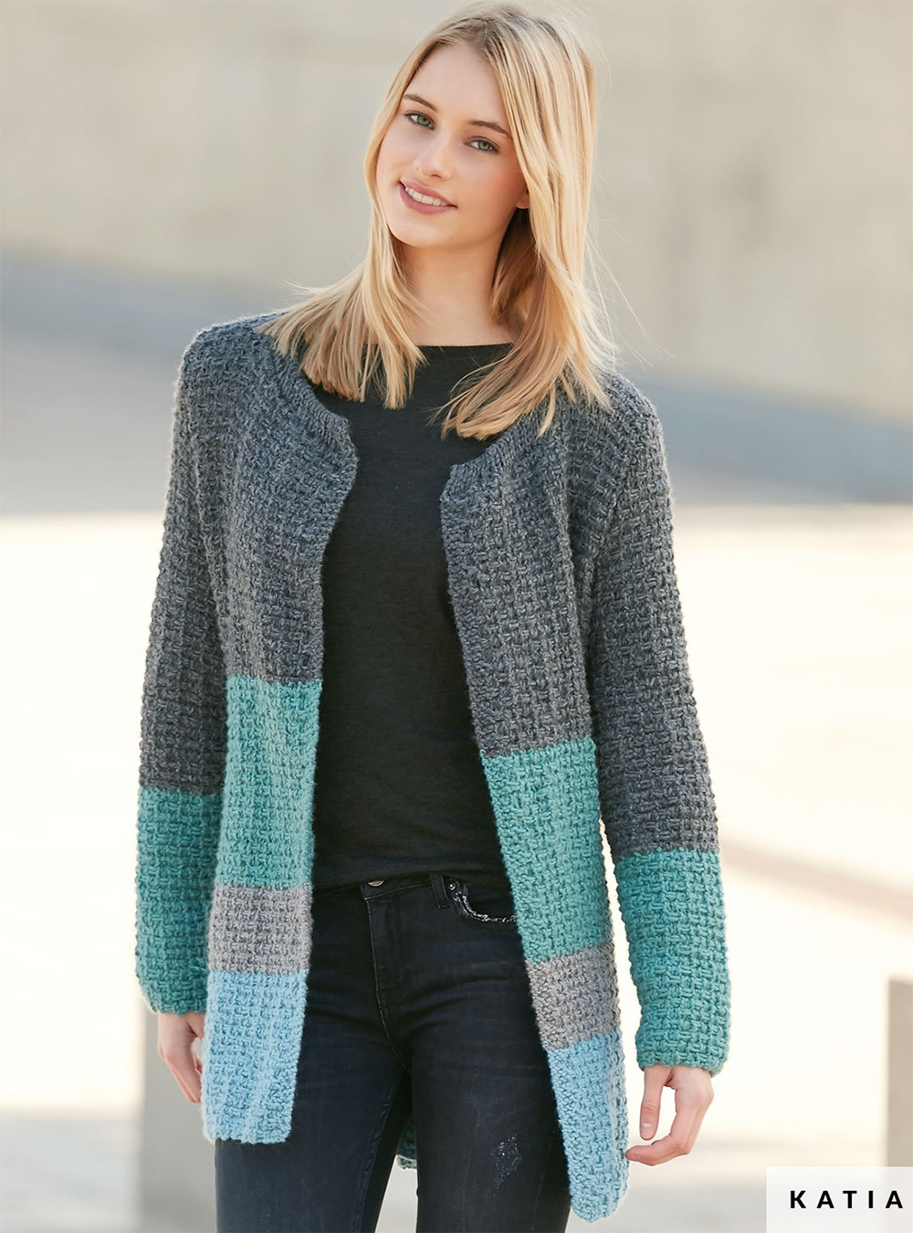 Free Knitting Pattern Colourful Merino Aran Cardigan