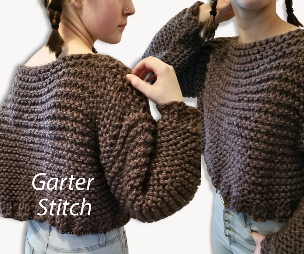 Knitting Pattern for Easy Crenshaw Sweater