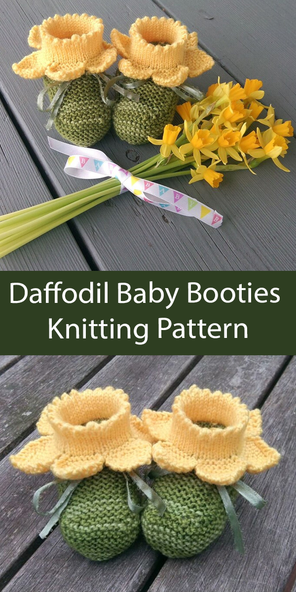 Daffodil Baby Booties Knitting Pattern