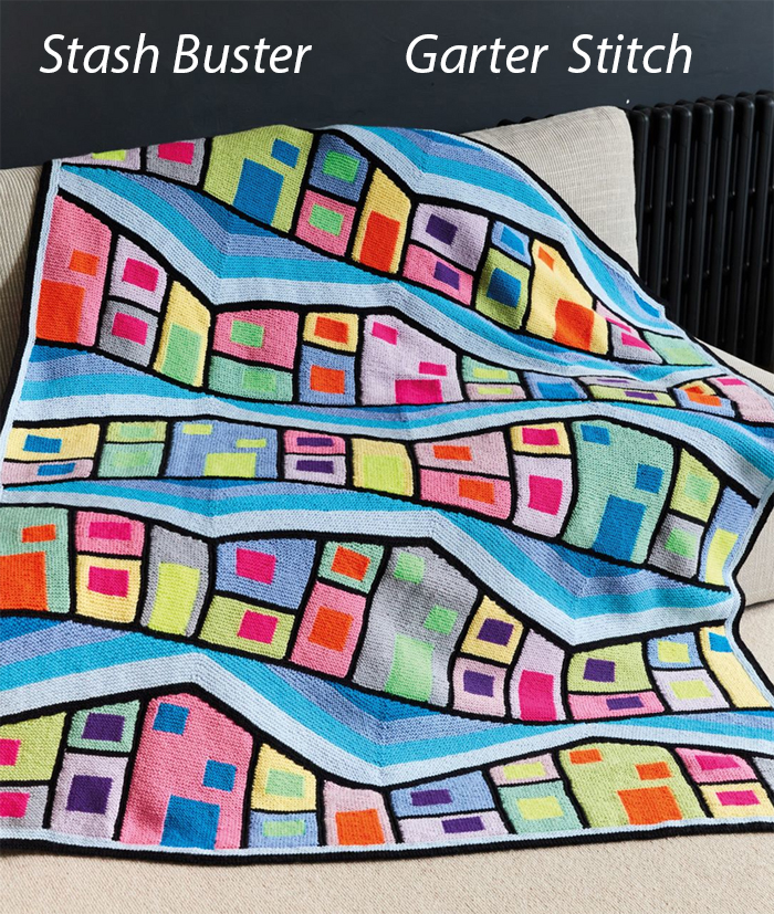 Stash Buster Knitting Pattern Daybreak Blanket