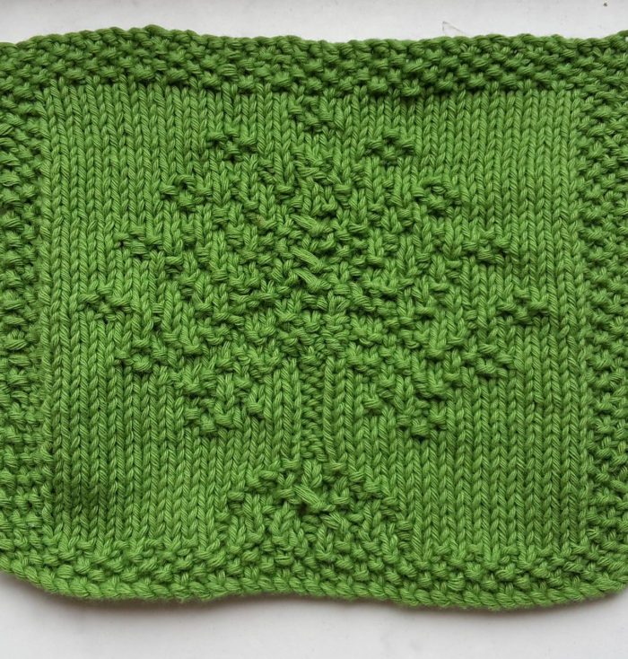 Free Knitting Pattern for LOTR Tree of Gondor Wash Cloth