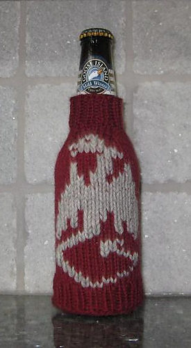 Free Knitting Pattern for Dragon Bottle Cozy