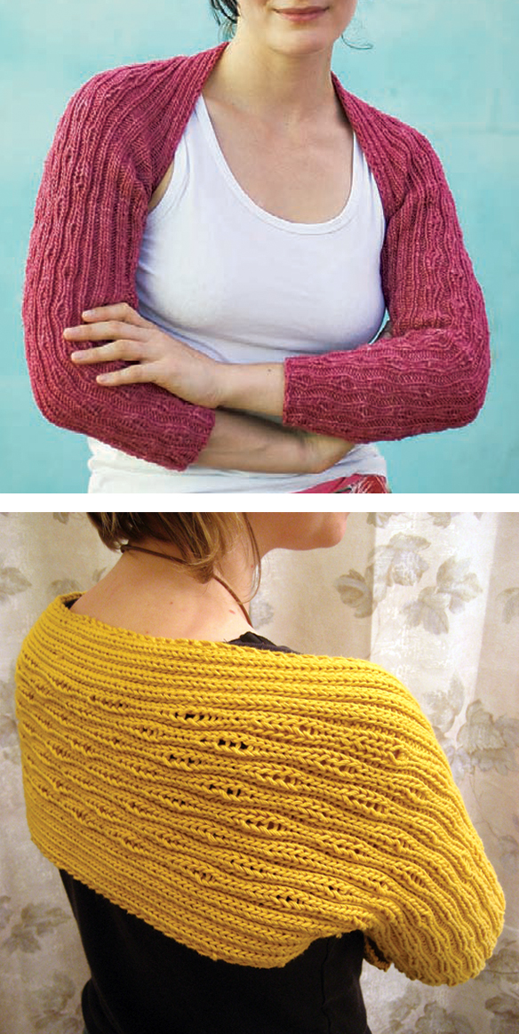 Free Knitting Pattern for Drop Stitch Shrug