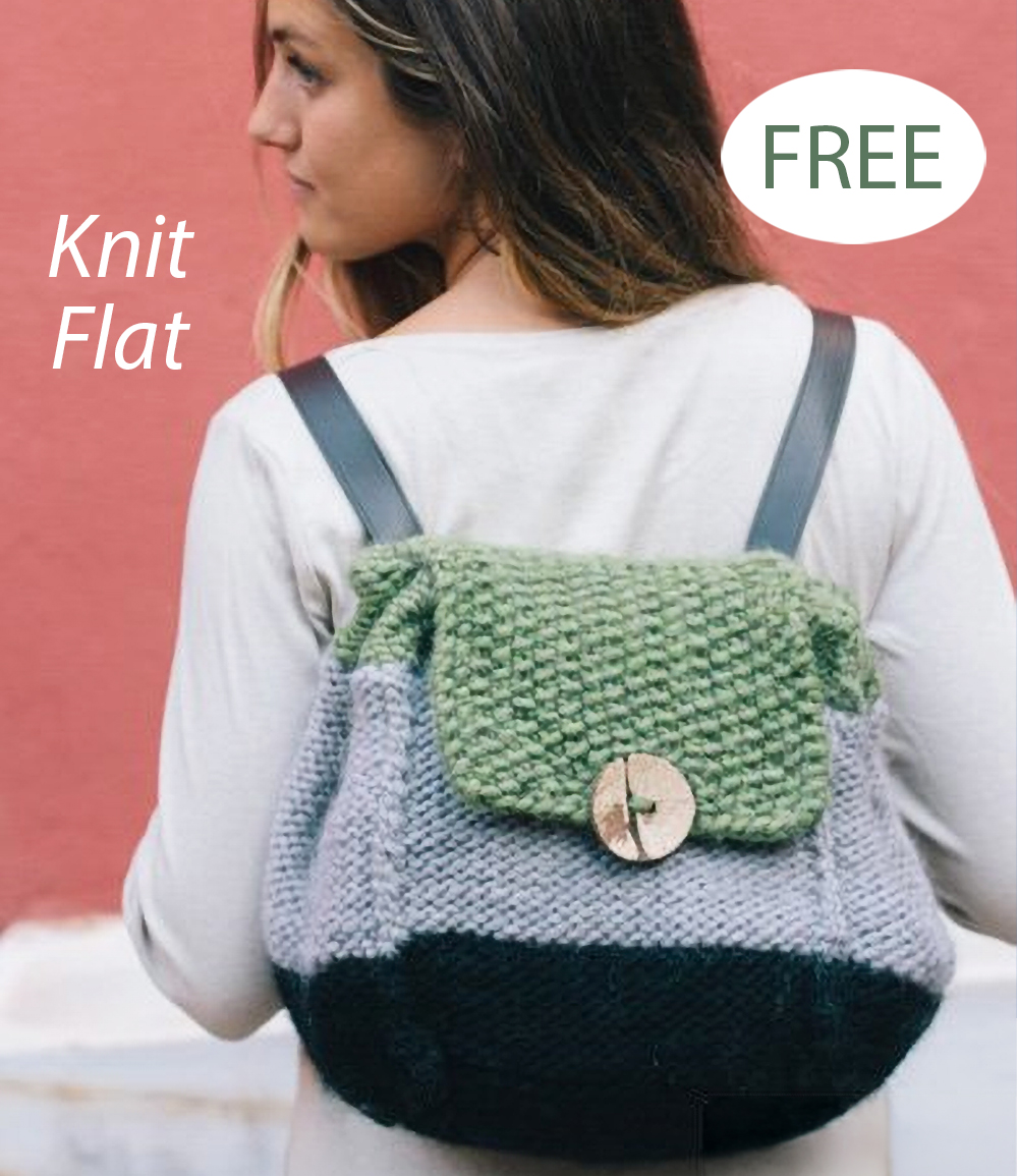 Free Knitting Pattern Easy Textured Backpack