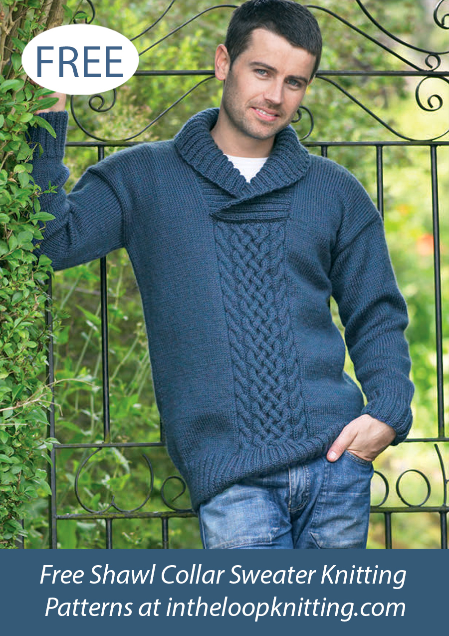 Free Men's Aran Cable Sweater Knitting Pattern 