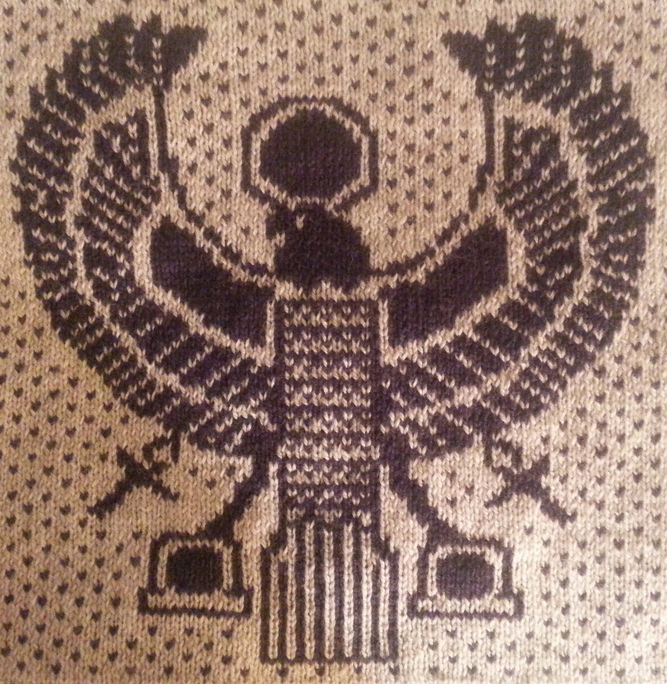 Free Knitting Pattern for Egyptian Horus Block