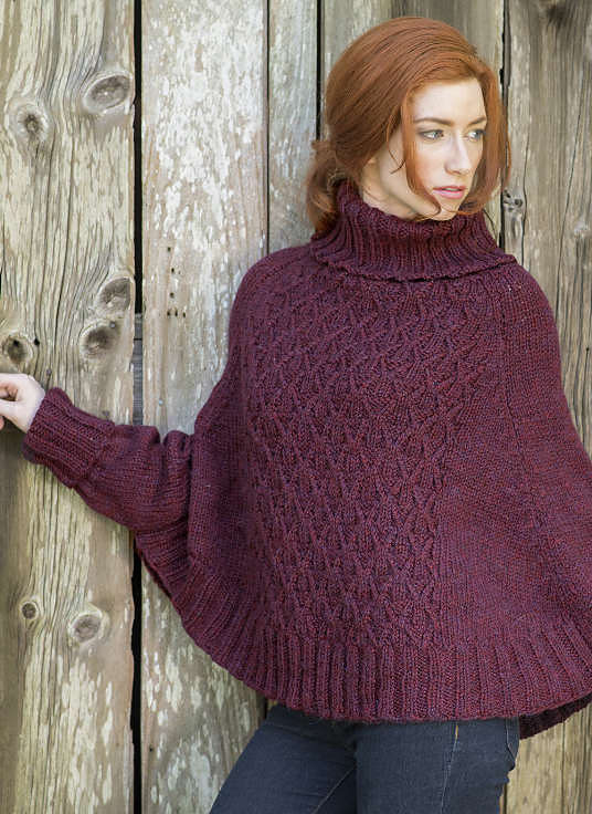 Free Knitting Pattern for Galilee Poncho