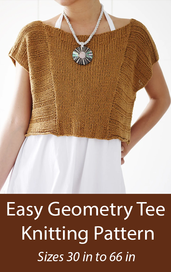 Geometry Tee Knitting pattern Easy Top
