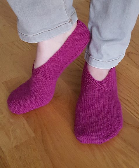 Free Knitting Pattern for Geranium Slippers