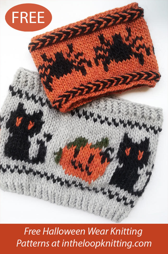 Free Halloween Snoods or Headbands Knitting Pattern