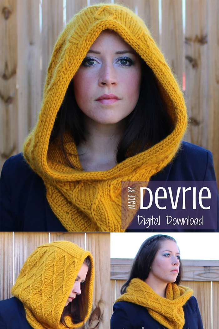 Honey Wheat Hood Knitting Pattern