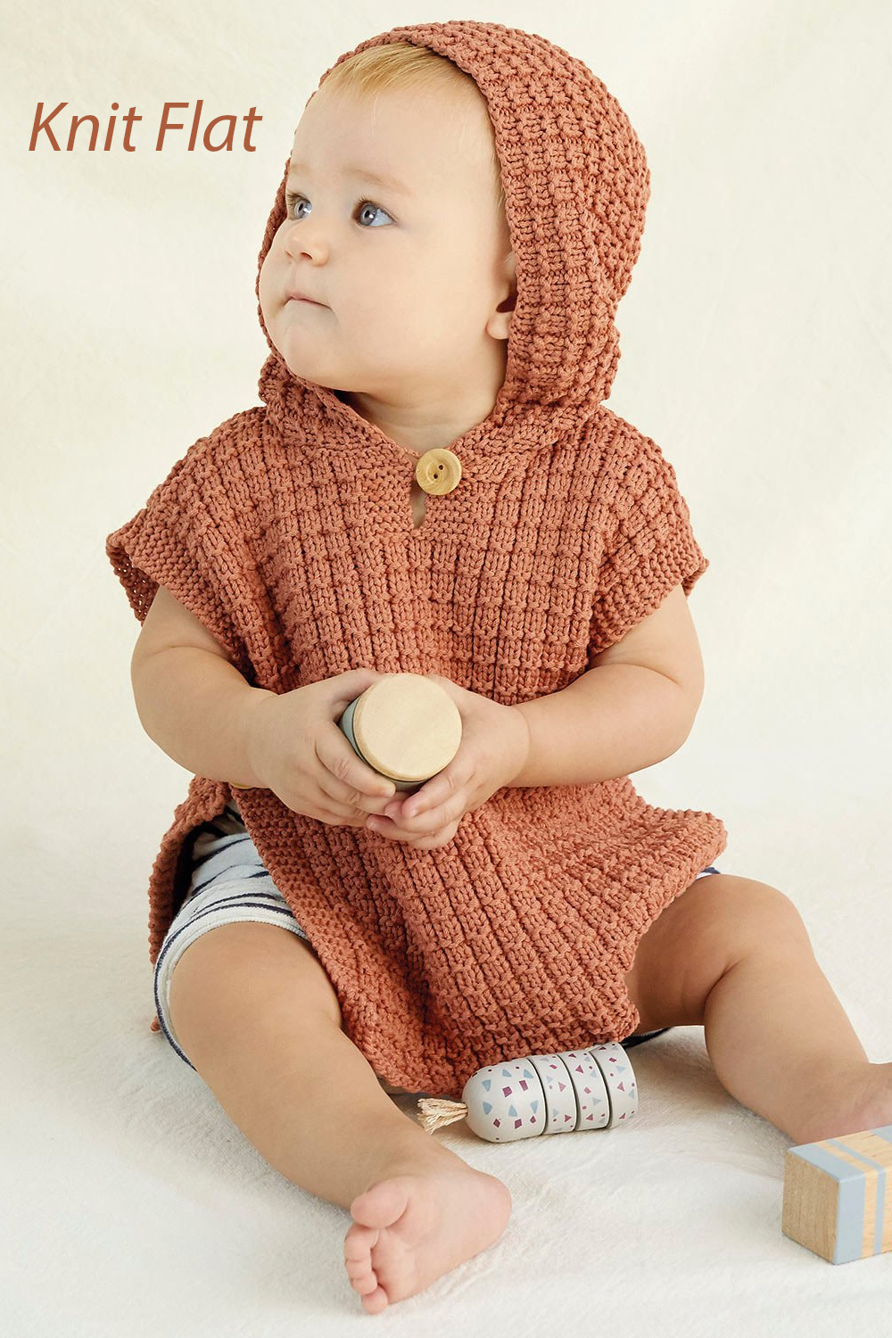 Free Knitting Pattern Hooded Baby Poncho