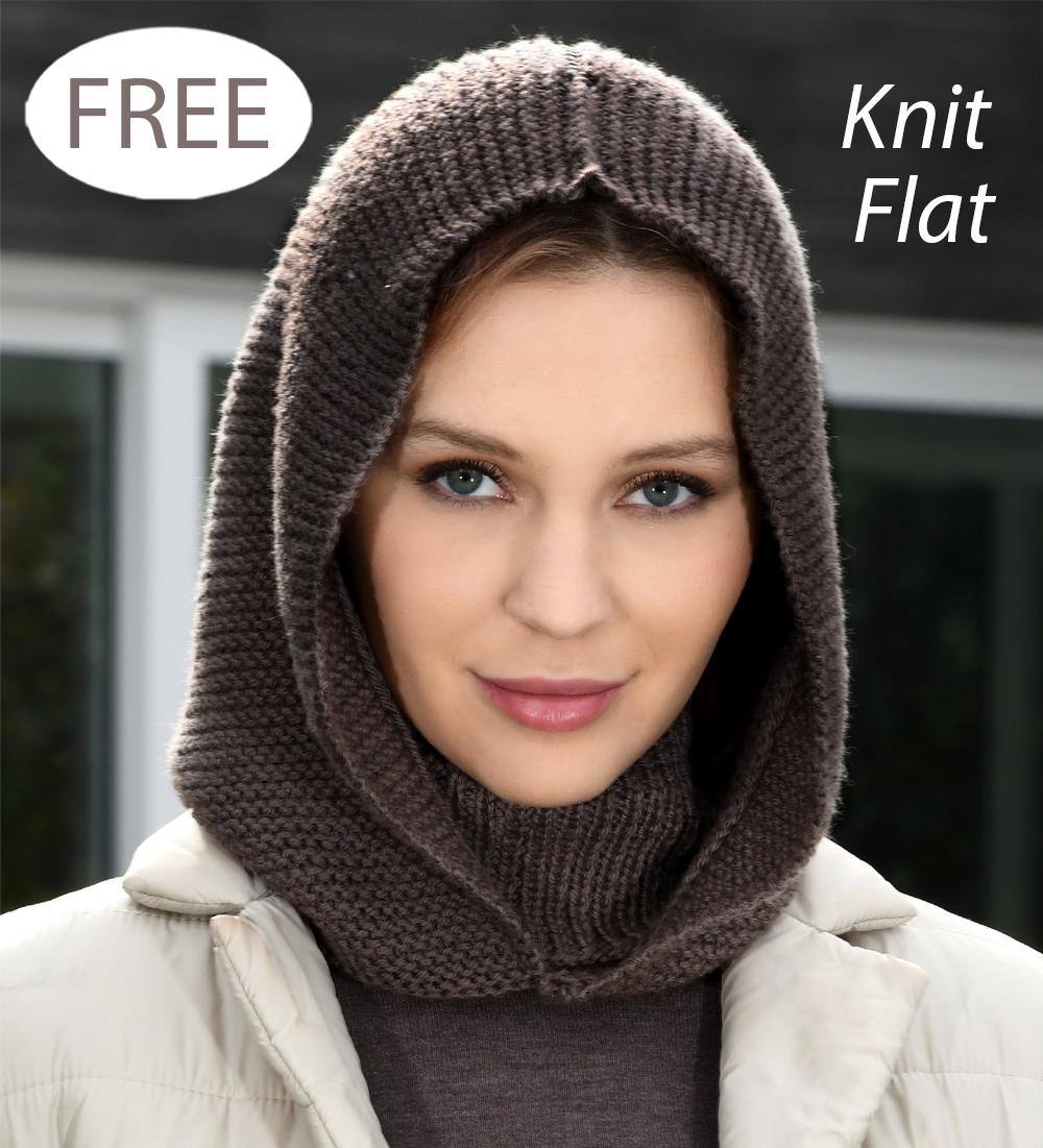 Free Hood Knitting Pattern Hooded Mock Collar