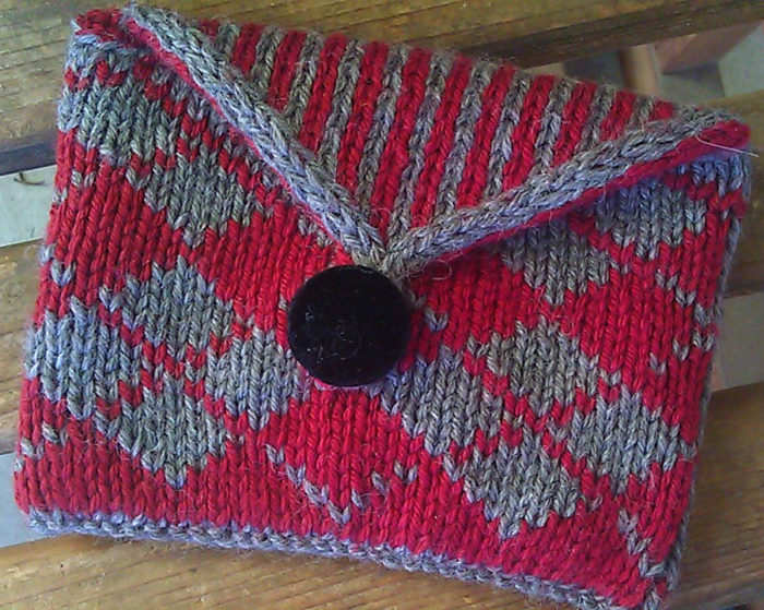 Free Knitting Pattern for Argyle Clutch