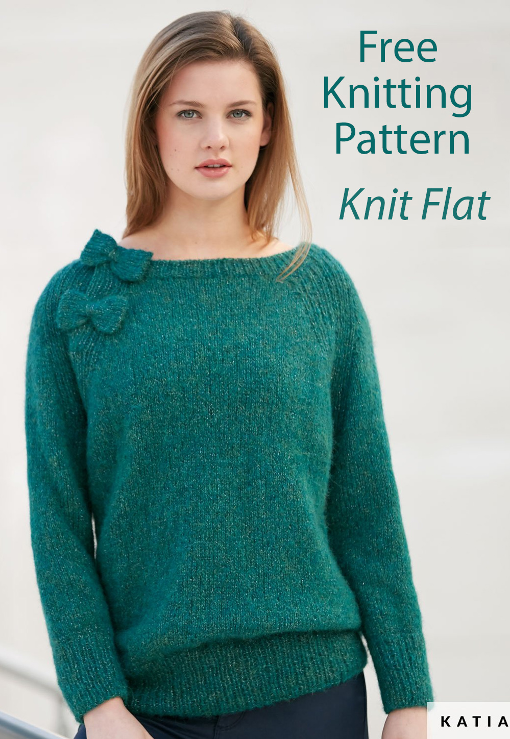 Free Knitting Pattern Jumper with Bows Sweater