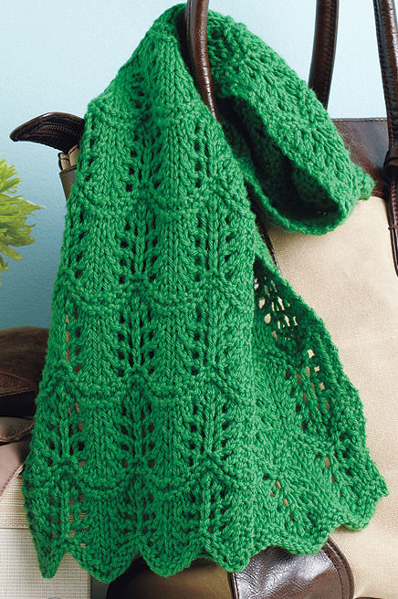 Free Knitting Pattern for One-Skein Lacy Scarf