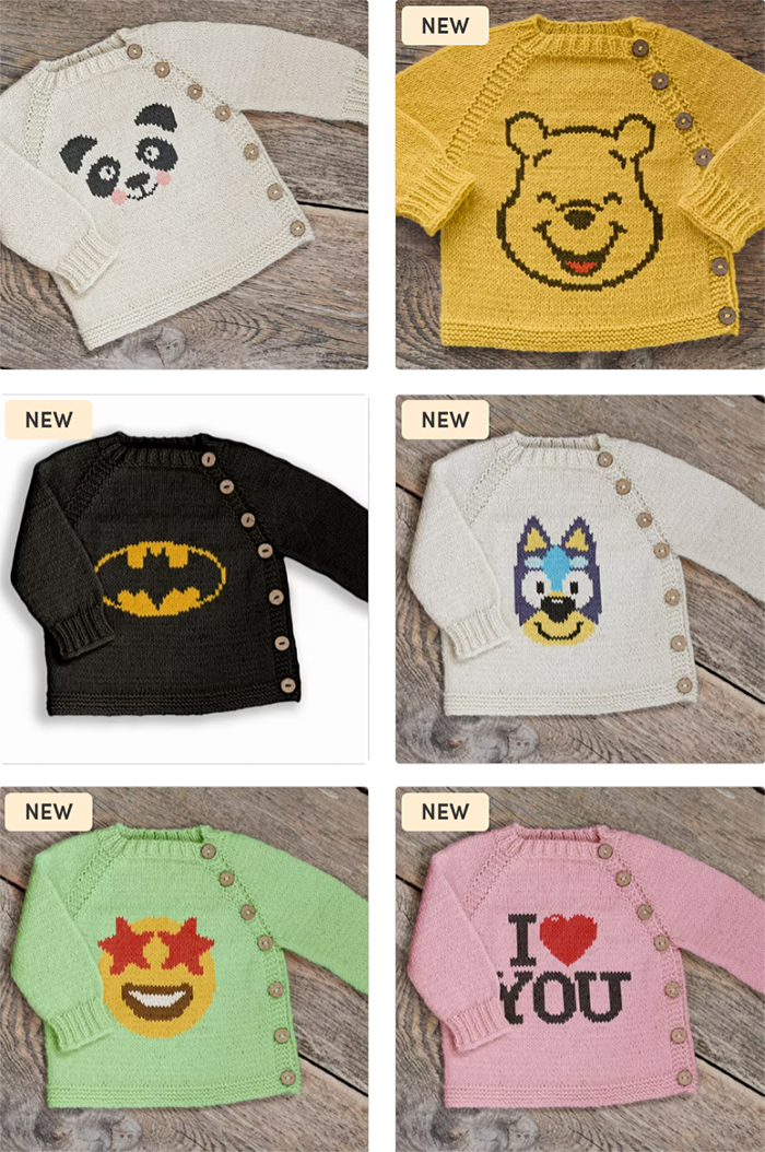 Knitting Pattern Asymmetrical Baby Cardigans 