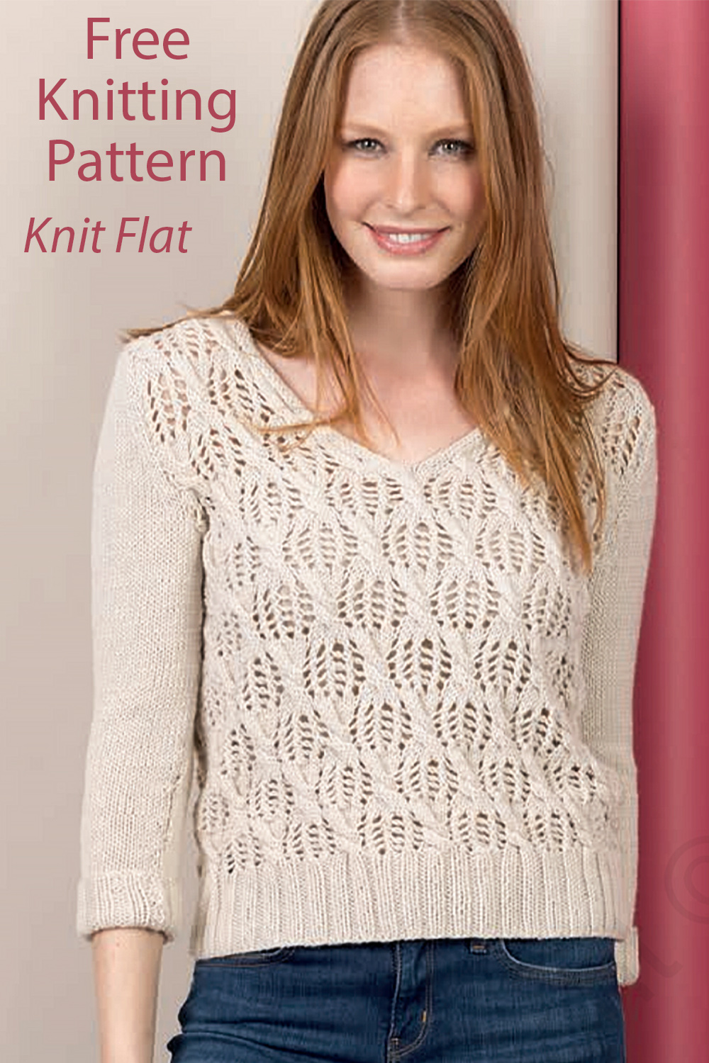 Free Knitting Pattern Lace and Cable Sweater