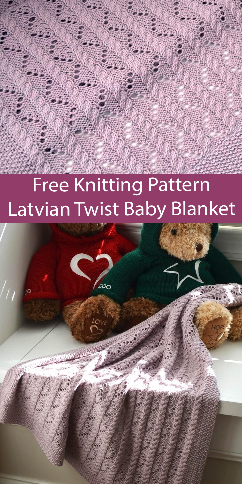 Free Baby Blanket Knitting Pattern Latvian Twist Baby Blanket