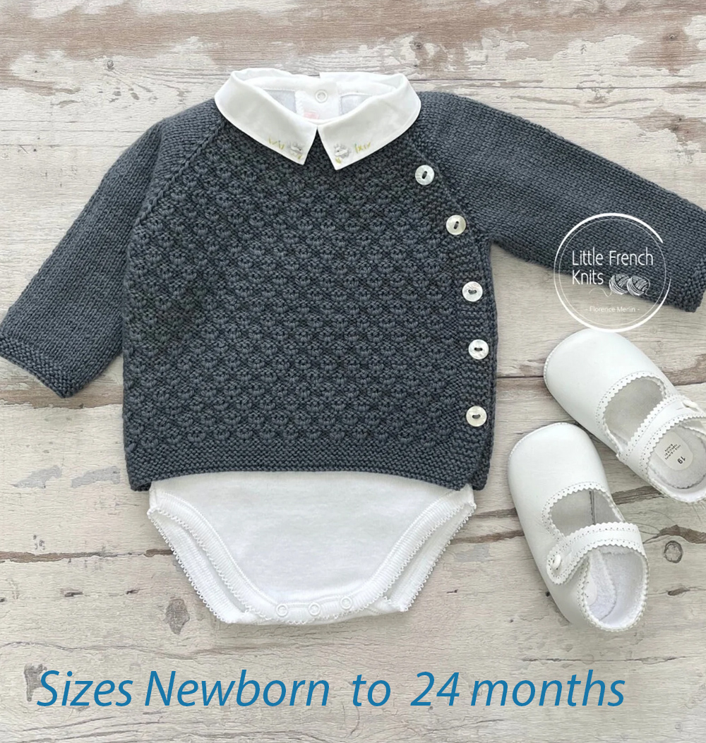 Knitting Pattern for Berlingot Baby Cardigan