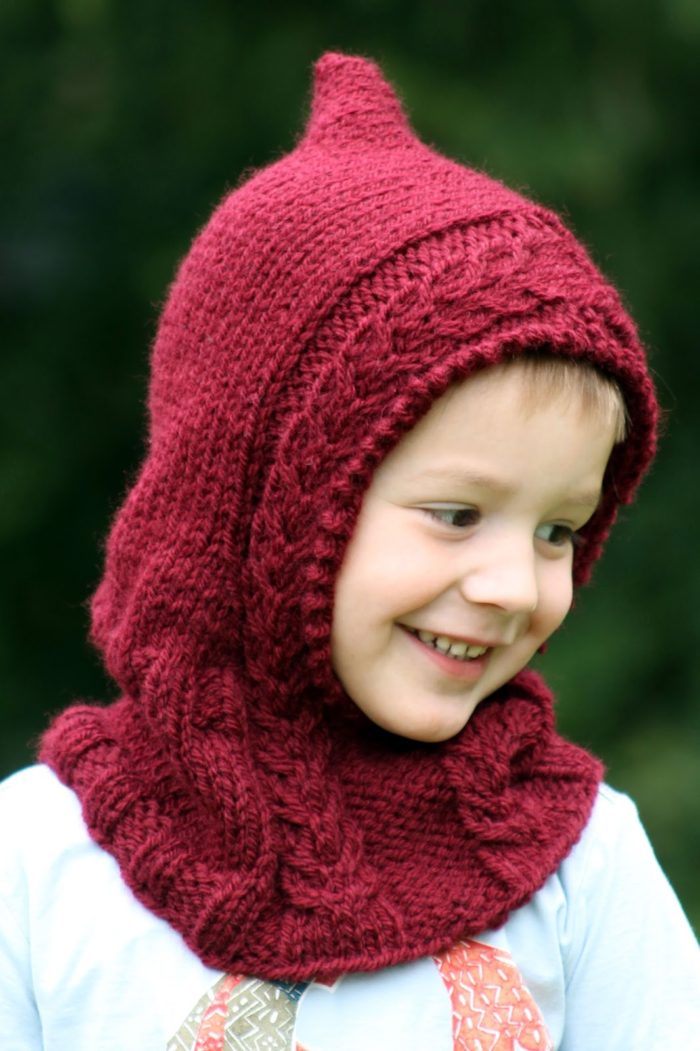 Free Knitting Pattern for Hooded Cowl