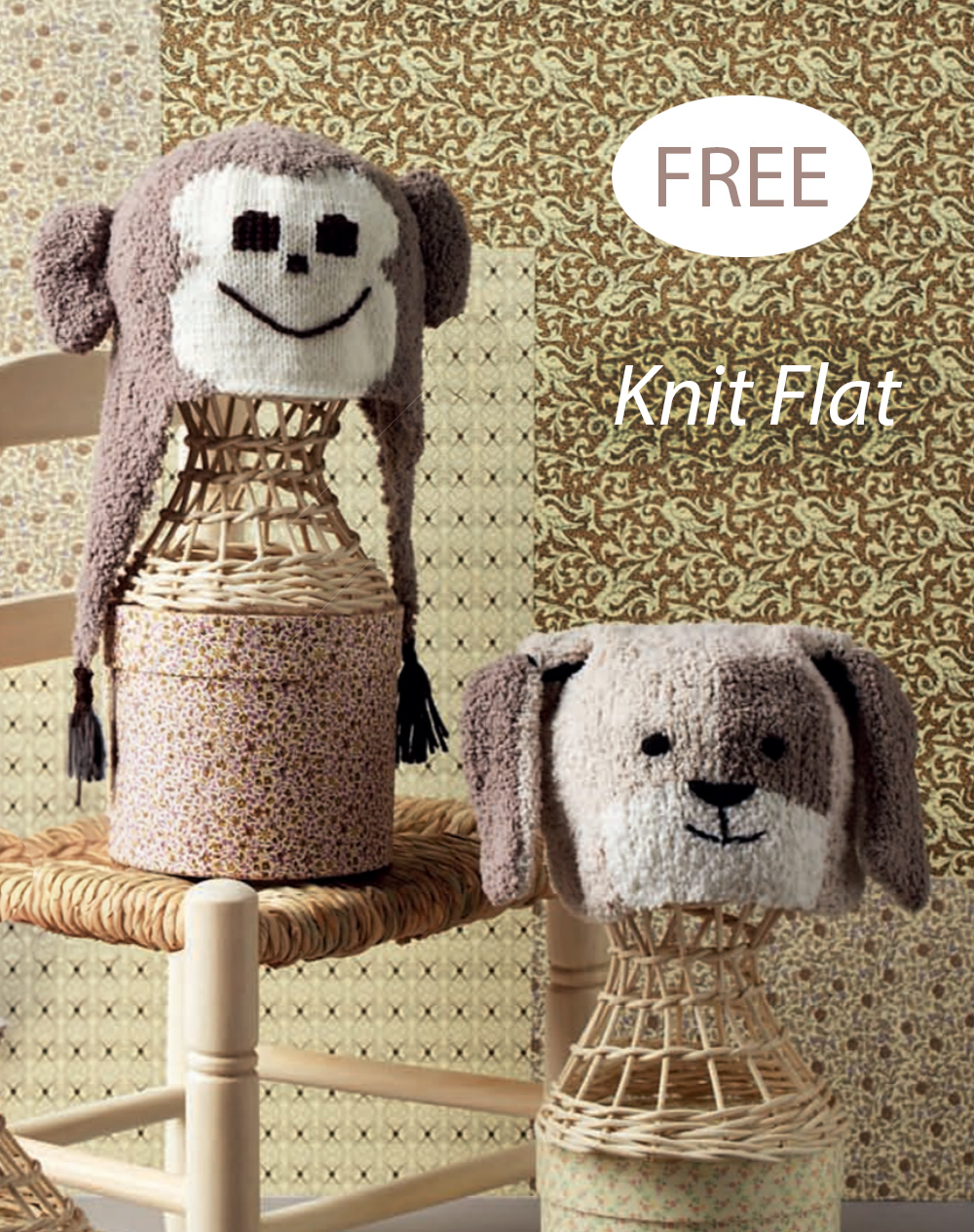 Free Knitting Pattern Monkey Hat and Puppy Hat