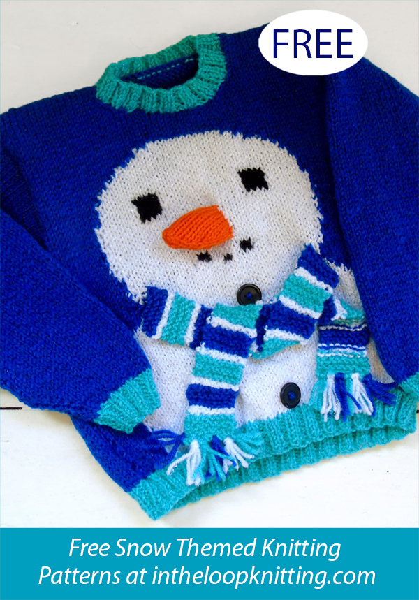 Free Norman the Snowman Sweater Knitting Pattern