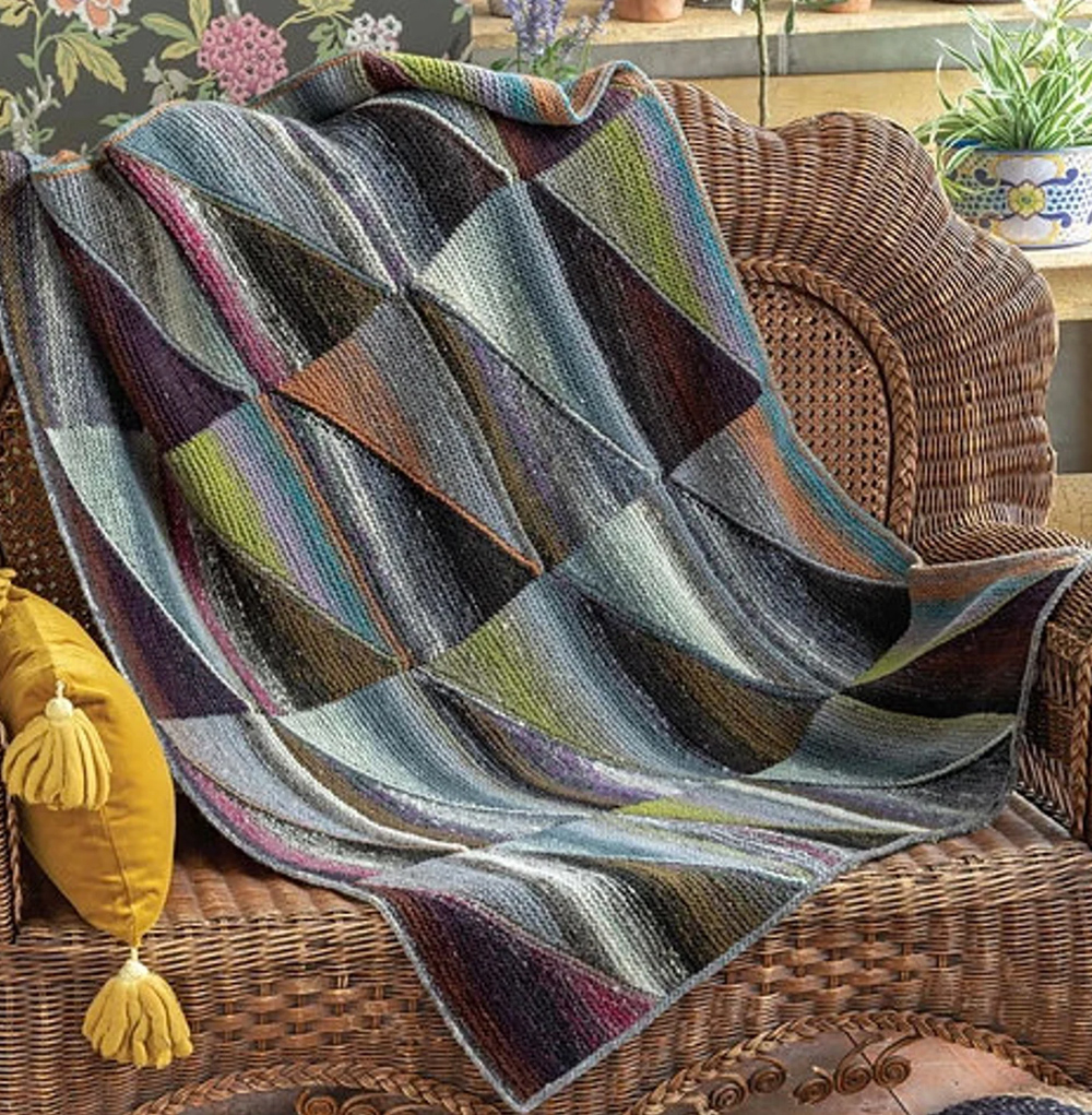 Noro Triangles Blanket Knitting Pattern