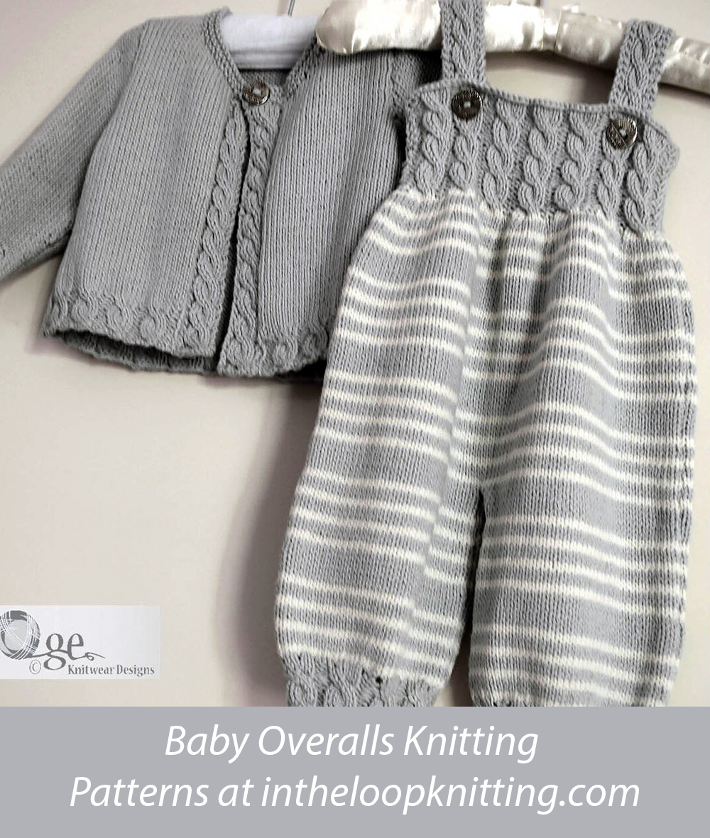Baby Cabled Overalls Knitting Pattern