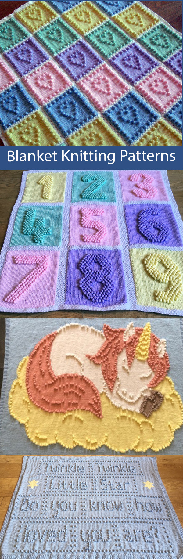 Knitting Pattern Bobble Baby Blankets