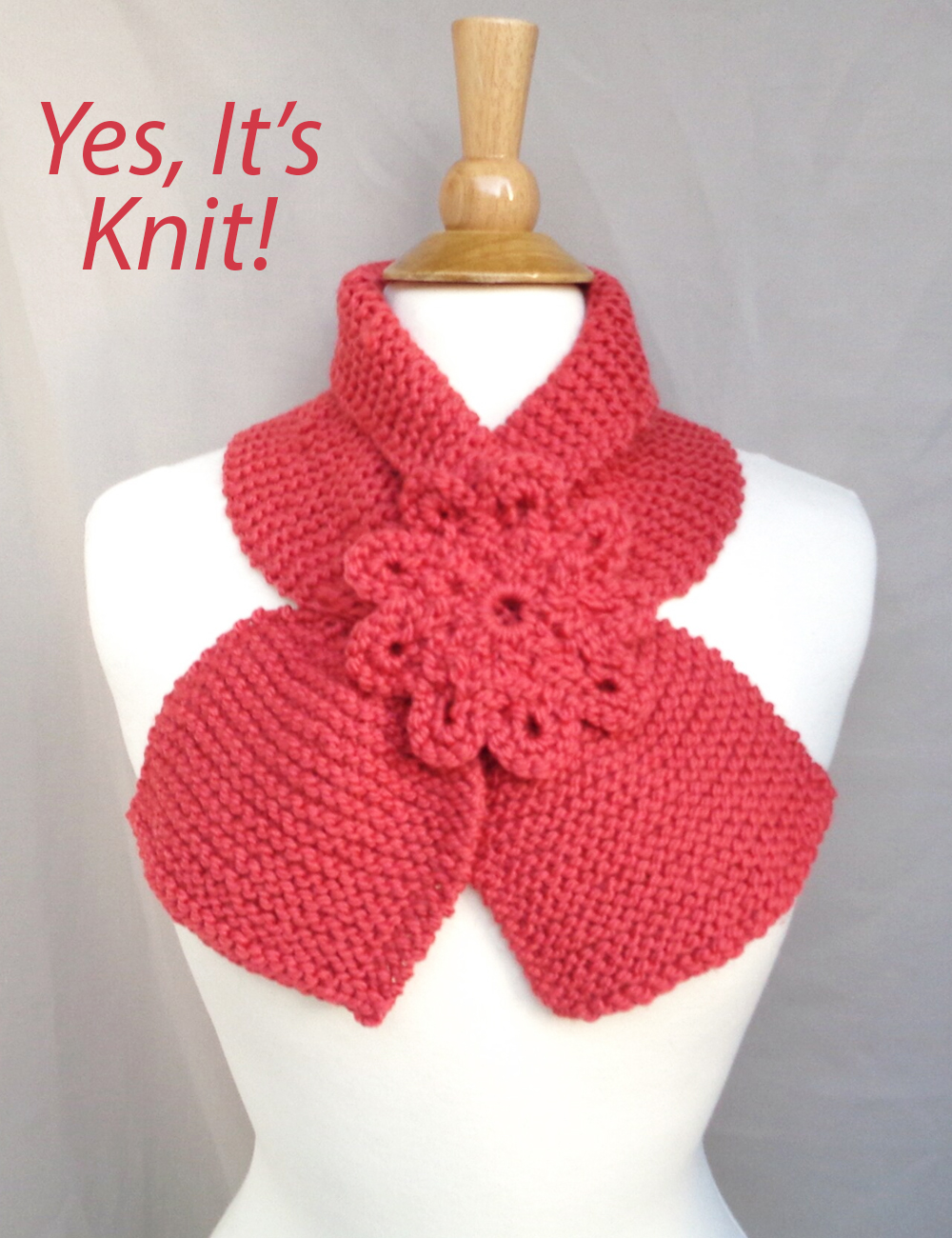 Peony Scarf Knitting Pattern