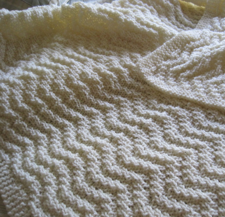Free Knitting Pattern for Quick Chevron Blanket