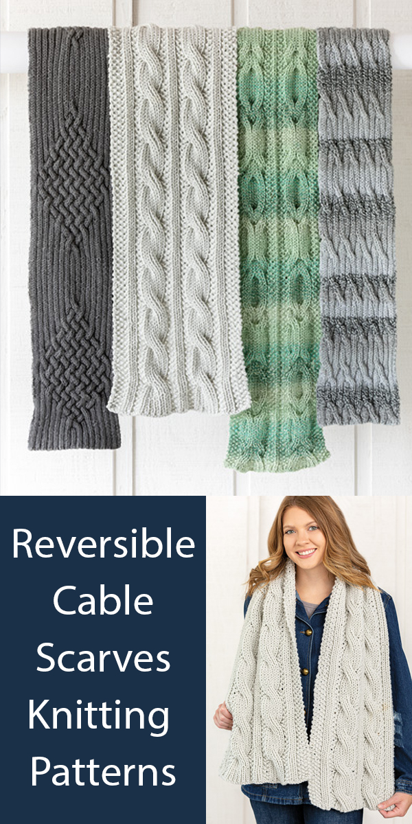 Reversible Cable Scarves Knitting Pattern