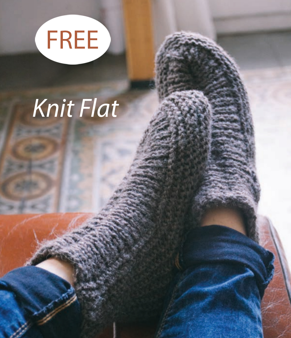 Free Knitting Pattern Ribbed Slippers