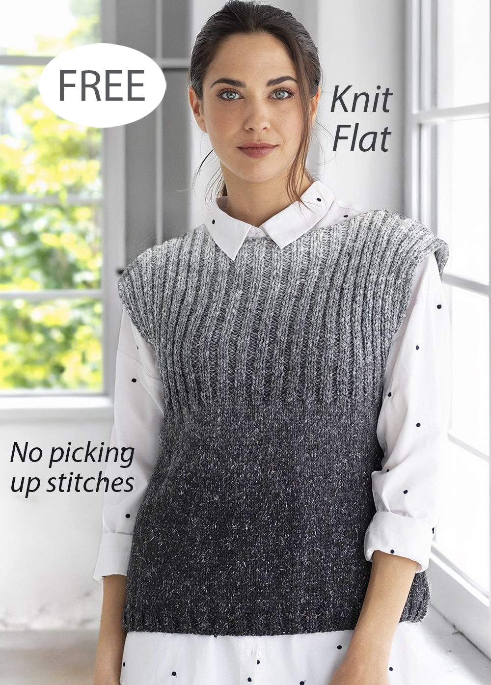 Free Knitting Pattern Ribbed Yoke Vest