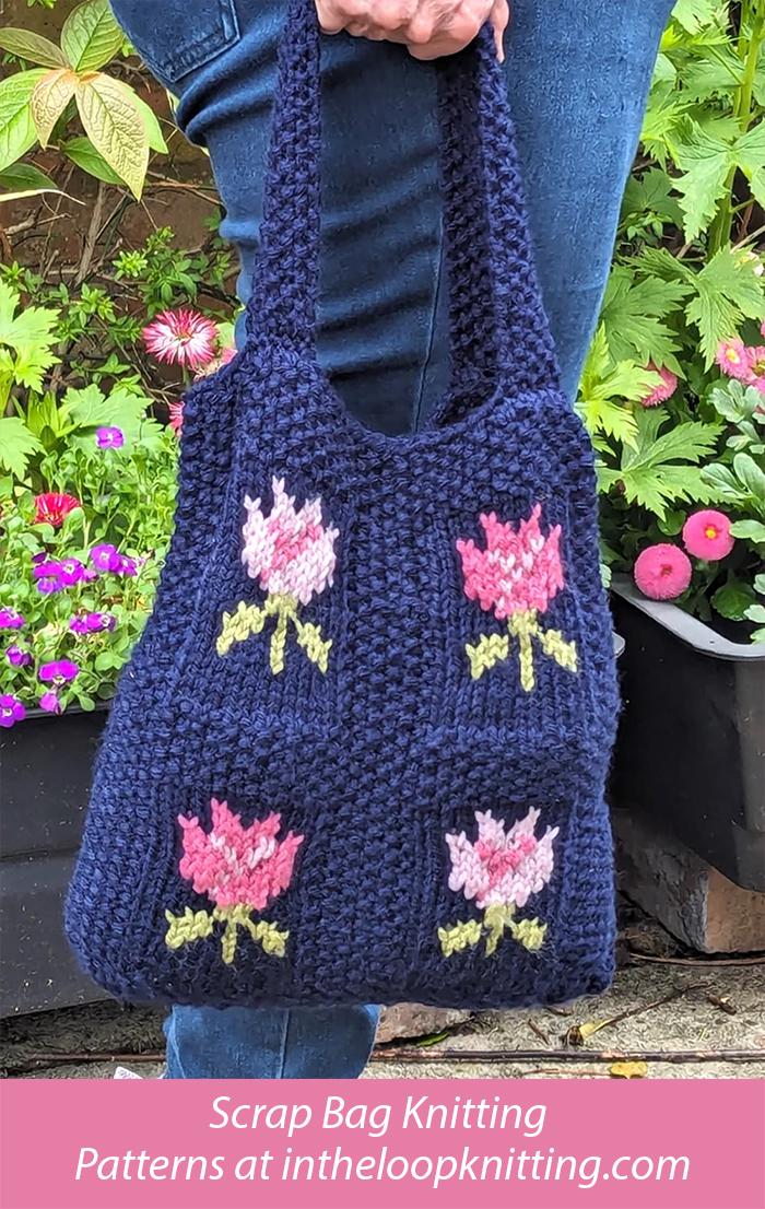  Rose Bud Handbag Knitting Pattern