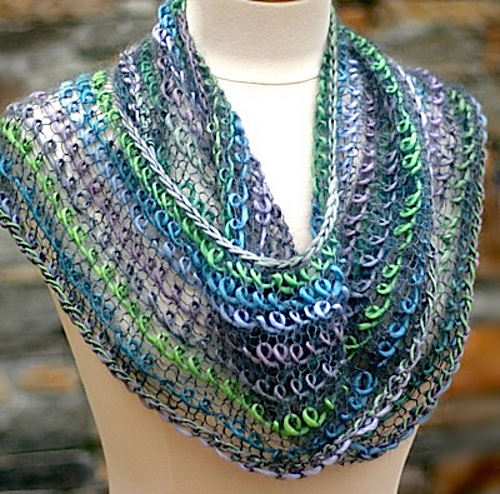 Free Knitting Pattern for Interpretations Infinity Scarf Cowl