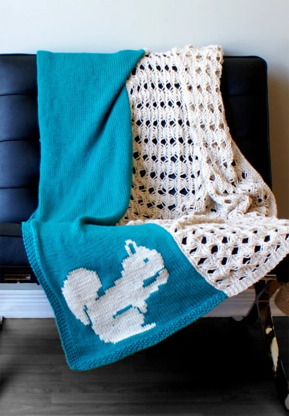 Knitting Pattern for Squirrel Throw Blanket