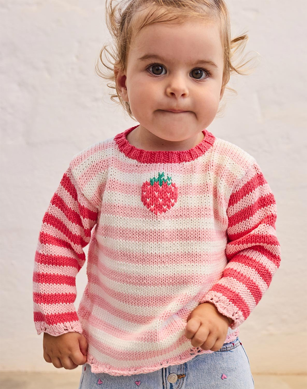 Free Knitting Pattern Strawberry Baby Sweater
