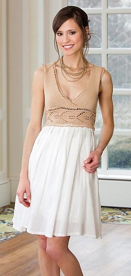 Free knitting pattern for Summer Getaway Sun Dress