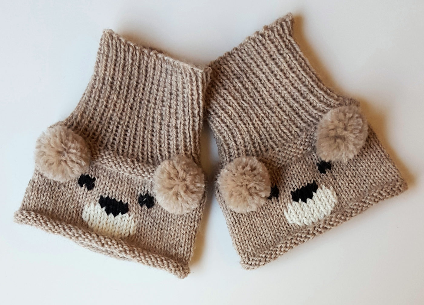 Free Knitting Pattern for Teddy Bear Boot Toppers