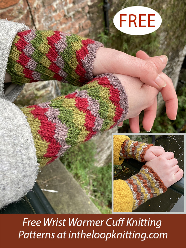 Free Twist Wrist Warmers Knitting Pattern