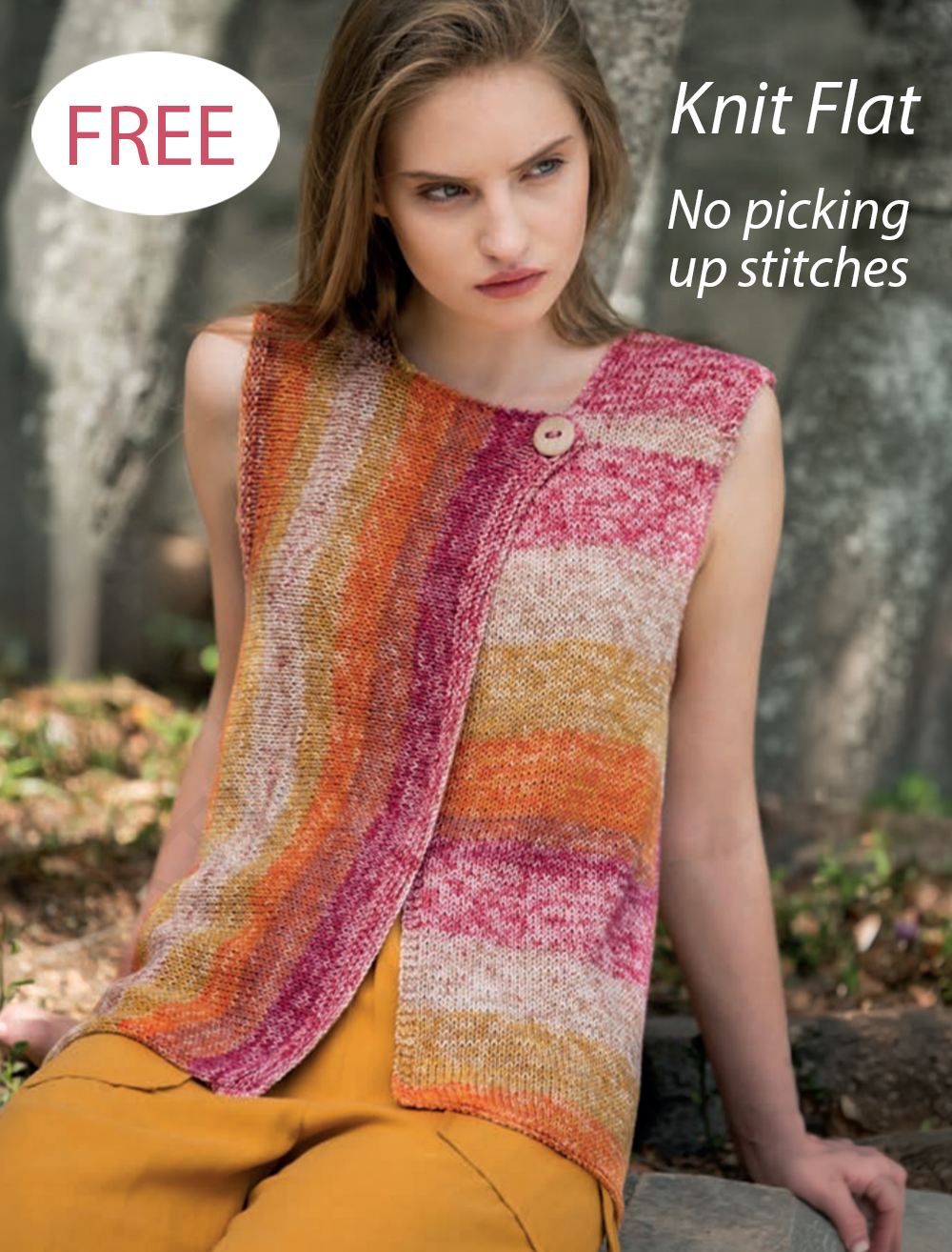 Free Knitting Pattern Two Directions Vest
