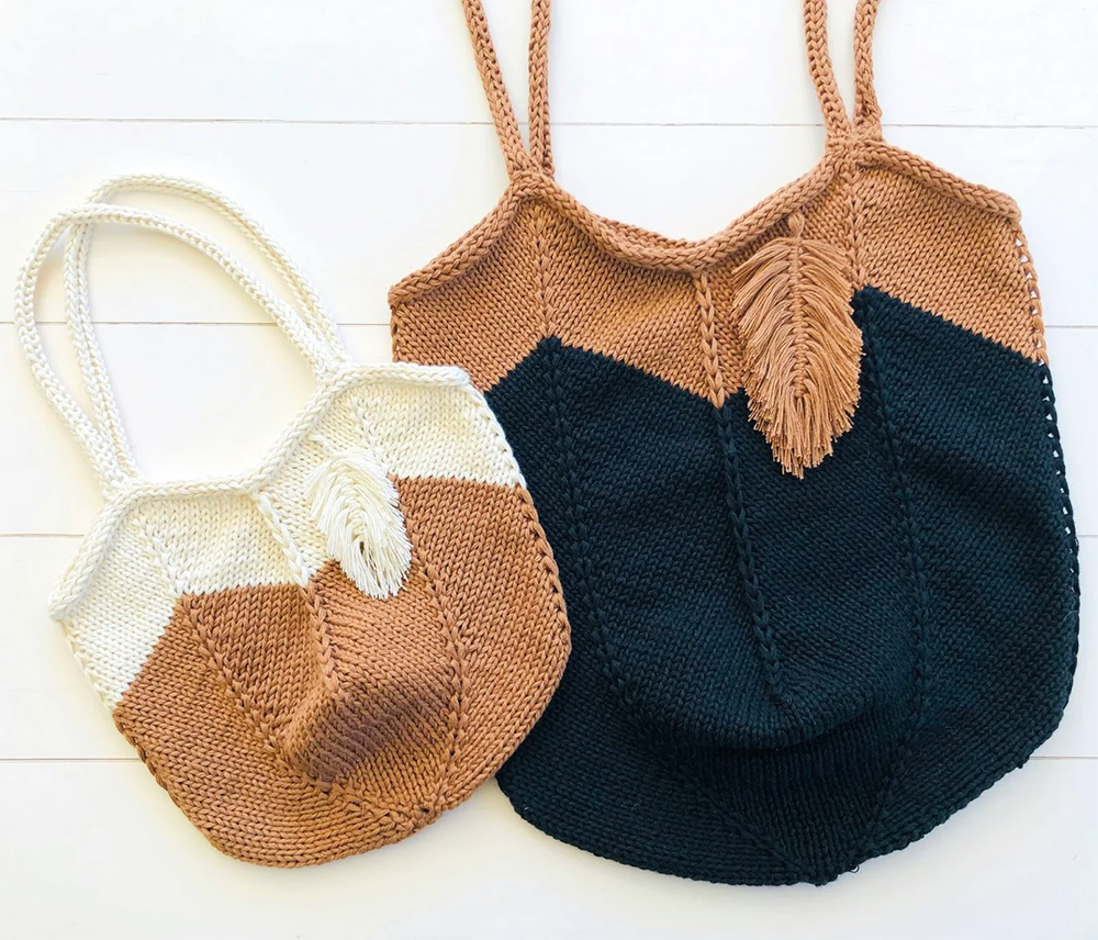 Knitting Pattern Zoe and Zoella Bags