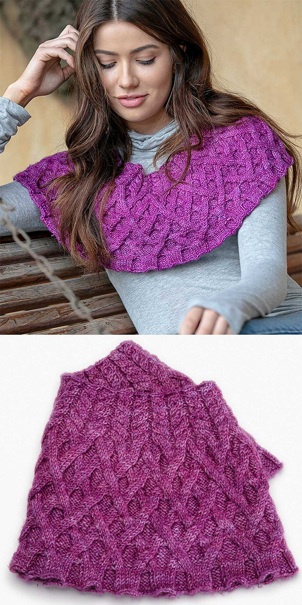 Free Knitting Pattern for A Braid Apart Shoulder Cozy